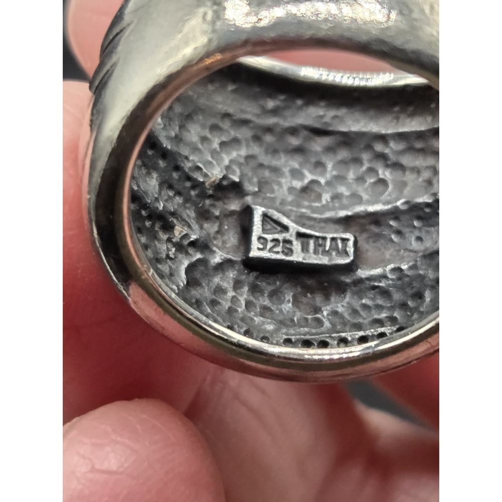 Silpada 925 Sterling Ribbed Wide Dome Ring Size 7.5 - Picture 8 of 8